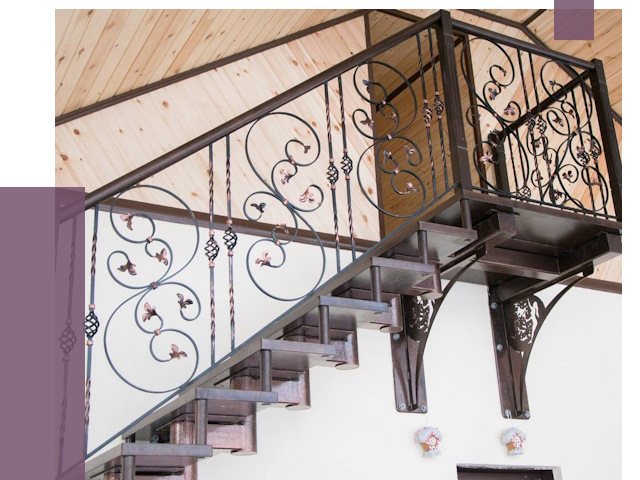 Кованые лестницы в Серове от 79576 руб. под ключ