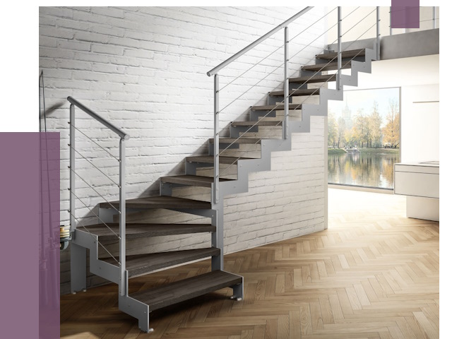 Г-образные лестницы под ключ в Серове от 36982 руб. | ПРОЛЁТ-Срв