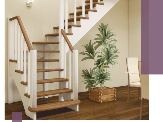 Г-образные лестницы под ключ в Серове — изготовление и монтаж