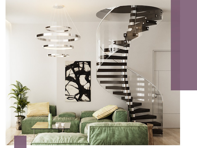 Лестницы для двухуровневой квартиры в Серове — изготовление и монтаж