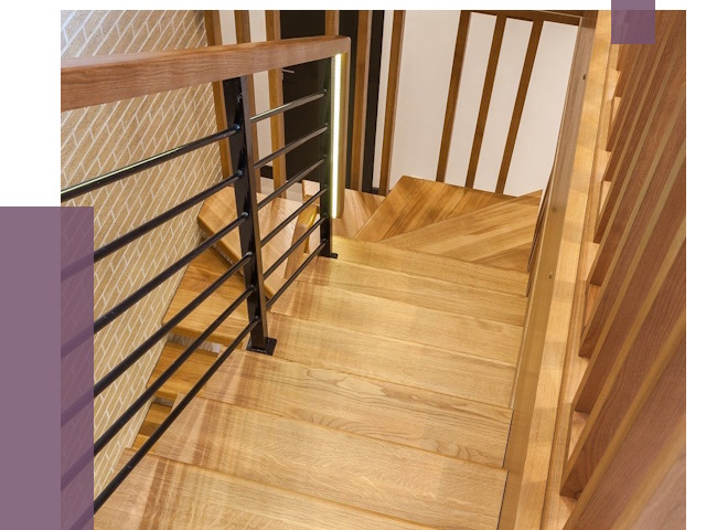 Лестницы из ясеня в Серове под ключ от 9998 руб. 