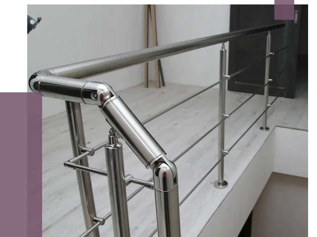 Перила из нержавеющей стали в Серове от 8978 руб. под ключ | ПРОЛЁТ-Срв