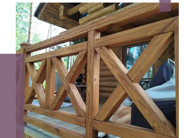 Деревянные перила под ключ в Серове от 7652 руб. 