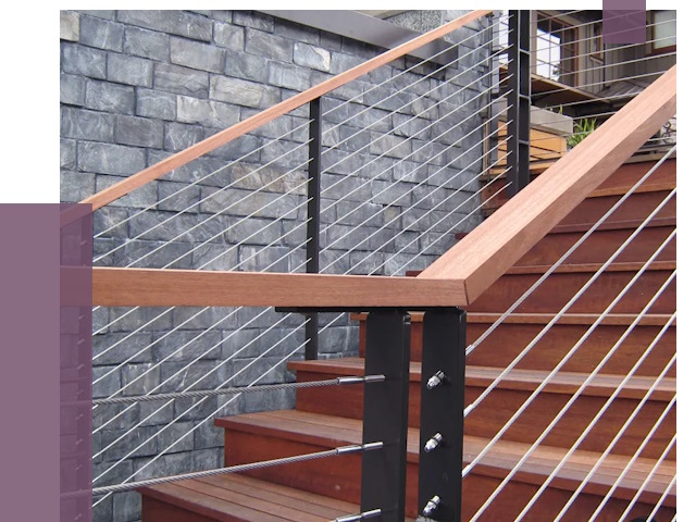 Тросовые перила под ключ в Серове от 7754 руб. 