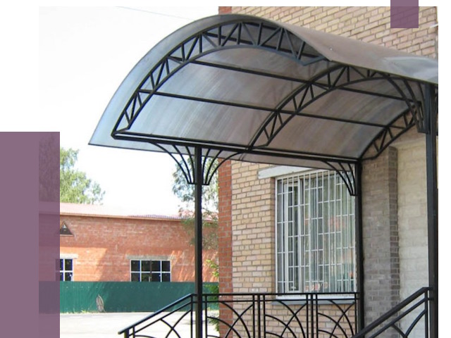 Металлические навесы и козырьки в Серове от 12753 руб.