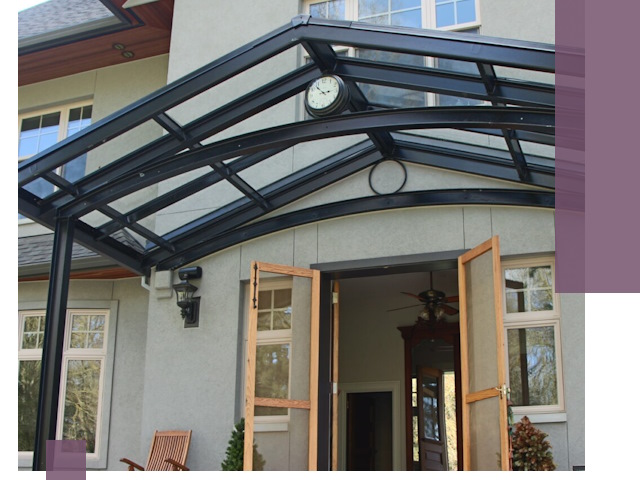 Изготовление и монтаж навесов и козырьков в Серове