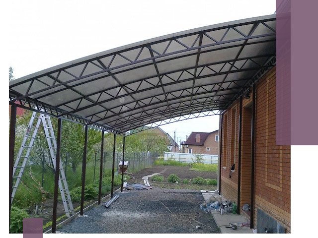 Профессиональный монтаж навесов под ключ в Серове