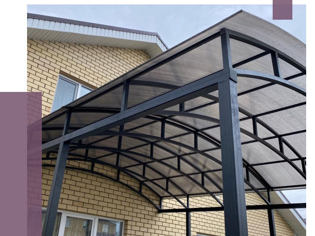 Монтаж козырьков в Серове от 11477 руб. | ПРОЛЁТ-Срв