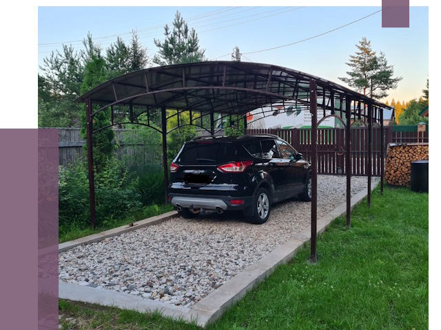 Навесы для автомобиля в Серове от 13110 руб.  | ПРОЛЁТ-Срв