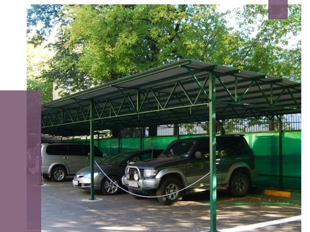 Навесы для парковки в Серове от 80086 руб. заказать | ПРОЛЁТ-Срв