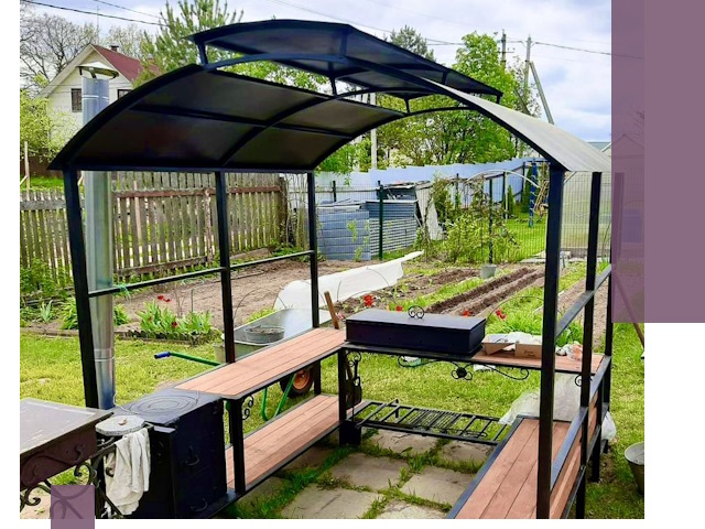 Навесы для барбекю в Серове: изготовление, монтаж и демонтаж