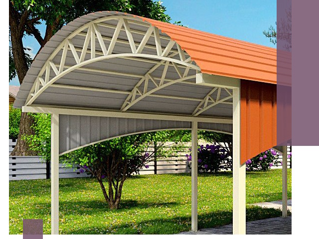 Навесы из профнастила под ключ в Серове — установка и монтаж