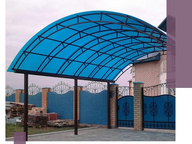 Арочные навесы под ключ в Серове — изготовление и монтаж