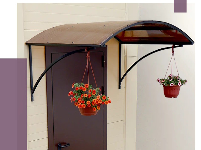 Козырьки над входом в Серове от 14793 руб.  | ПРОЛЁТ-Срв