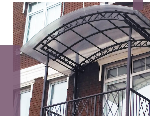 Козырьки над балконом в Серове от 8621 руб.  | ПРОЛЁТ-Срв