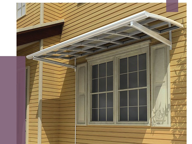 Козырьки над окнами в Серове от 7600 руб. — монтаж, покупки | ПРОЛЁТ-Срв