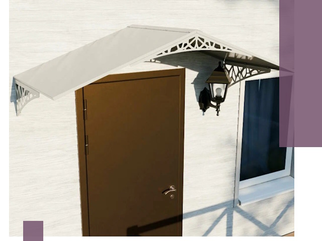 Металлические козырьки на входы и террасы в Серове