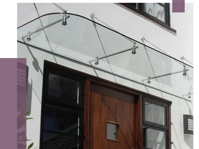 Стеклянные козырьки в Серове от 18874 руб. | ПРОЛЁТ-Срв