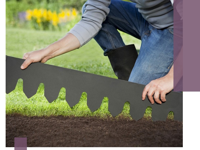 Металлические бордюры для газона в Серове — изготовление и монтаж