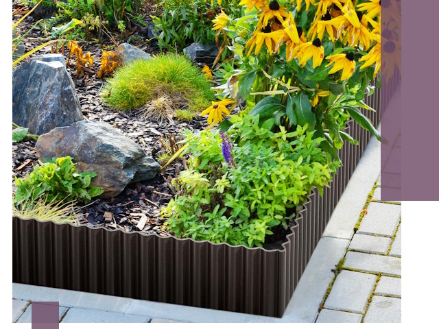 Металлические бордюры для клумб в Серове — производство и монтаж