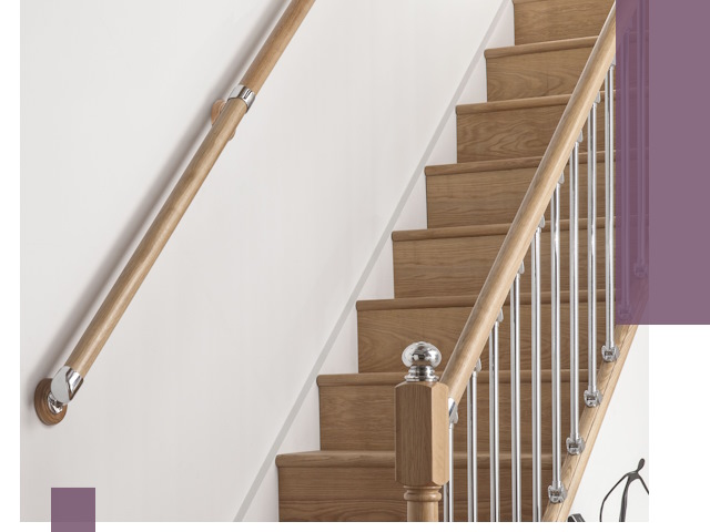 Пристенные поручни из стали и нержавейки под монтаж в Серове